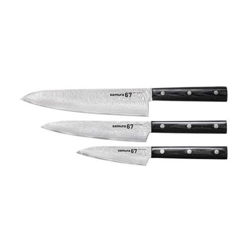 Coffret 3 couteaux Samura Damascus 67