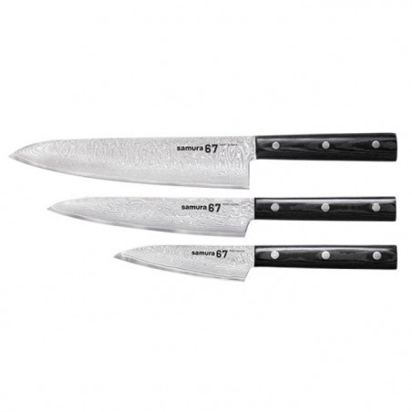 Coffret 3 couteaux Samura Damascus 67