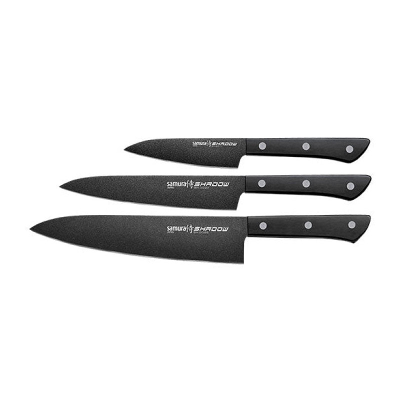 Coffret 3 couteaux Samura Shadow
