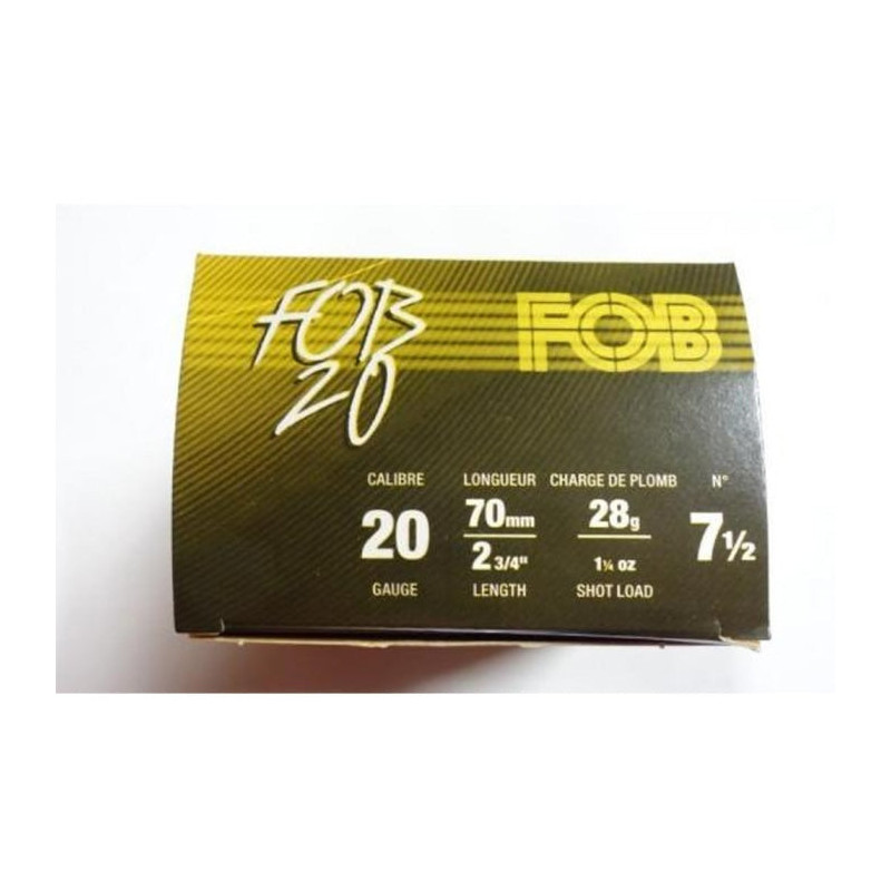 Cartouches FOB 20 - Cal.20/70 - Par 25