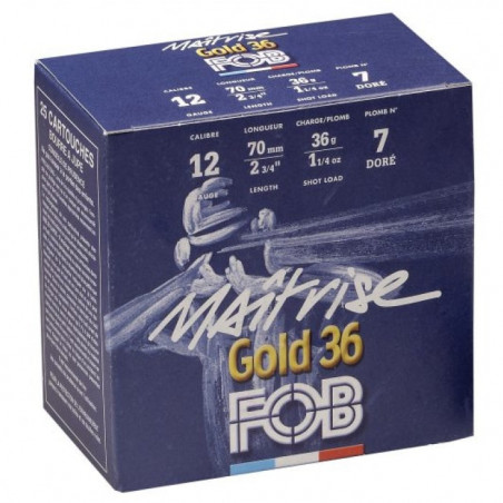 Cartouches FOB Maitrise Gold 36 - Cal.12/70 - Par 25