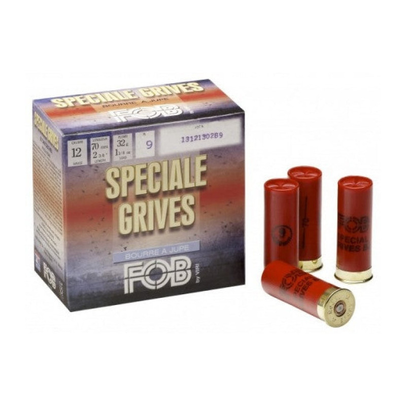 Cartouches FOB Spécial Grive BJ - Cal.12/70 - Par 25