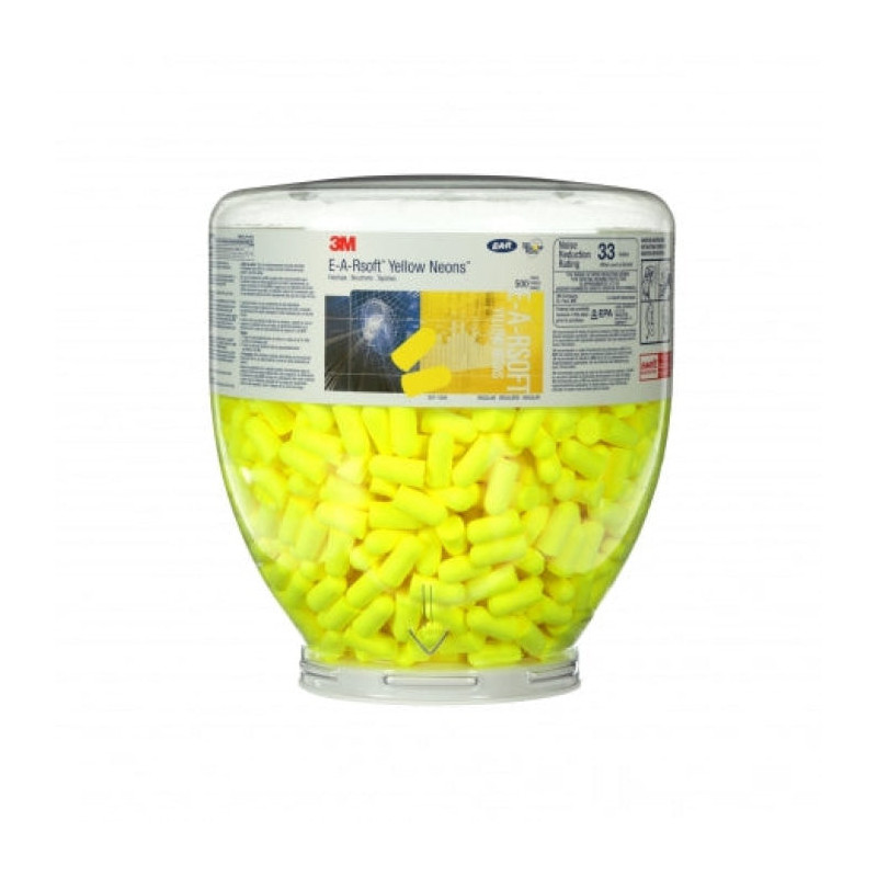 Bonbonne de 500 paire de bouchons Peltor E-A-R™ soft yellow néon