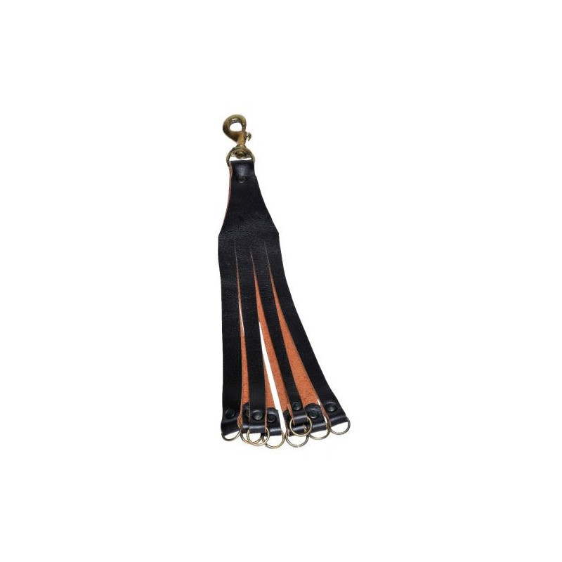 Porte oiseaux Januel cuir vachette 8 brins
