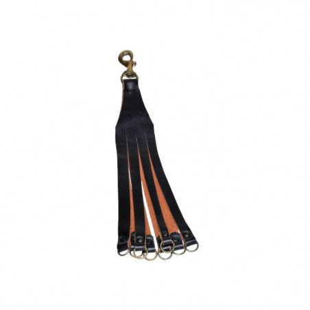 Porte oiseaux Januel cuir vachette 8 brins