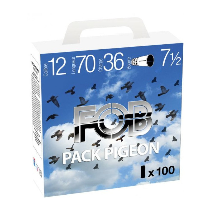 Pack 100 Cartouches FOB Pigeon - Cal.12/70