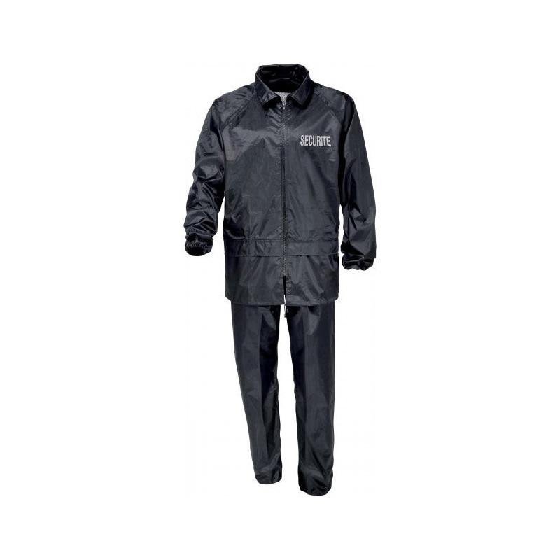 Tenue de pluie Percussion noir sécurité