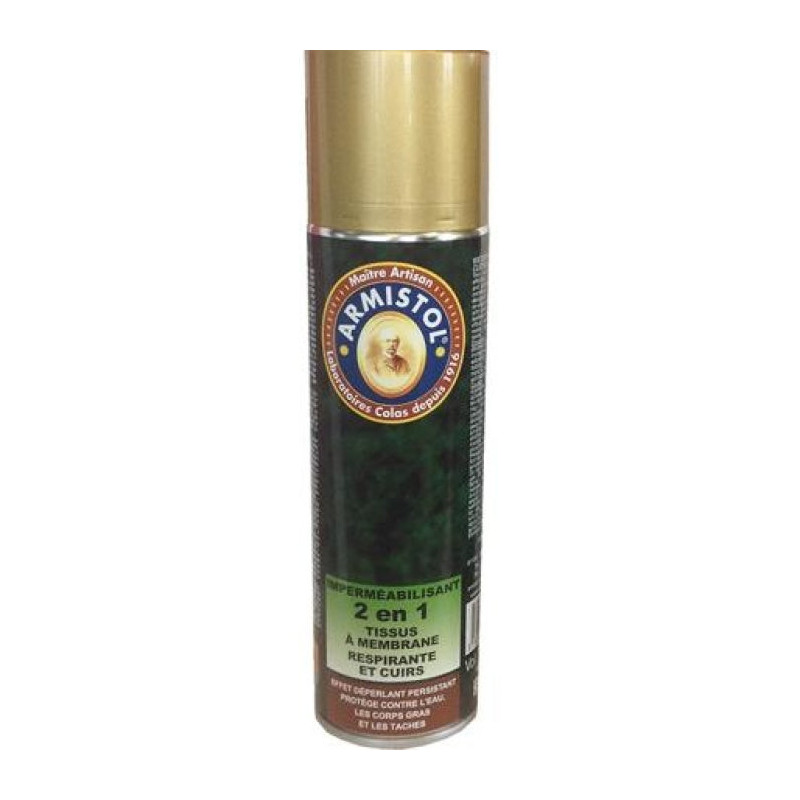 Aérosol imperméabilisant 2 en 1 Armistol cuir et tissus - 250 ml