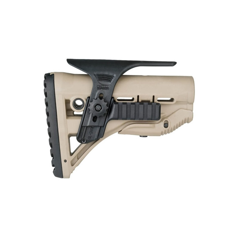 Appuie Joue Mako Réglable pour Crosse Shock-16 avec 2 Rails Picatinny Latéral