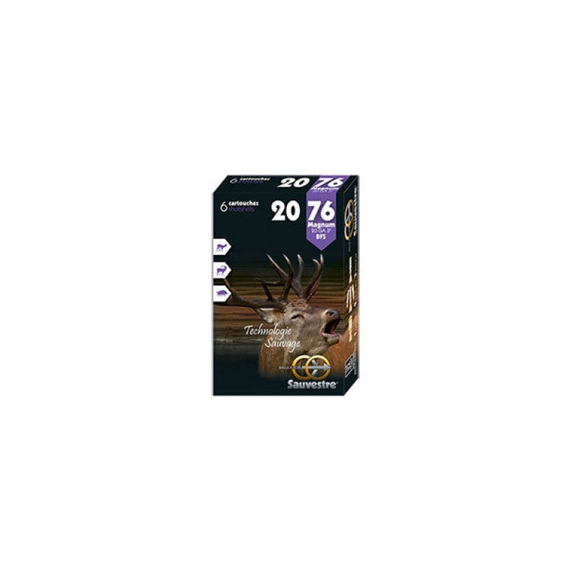 Balles Sauvestre FIP Plus sans plomb Cal. 20/76 Mag