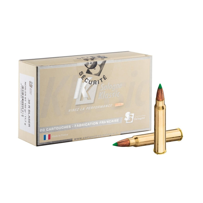 Balles Sologne - Cal. .30 R Blaser Nosler Ballistic Tip