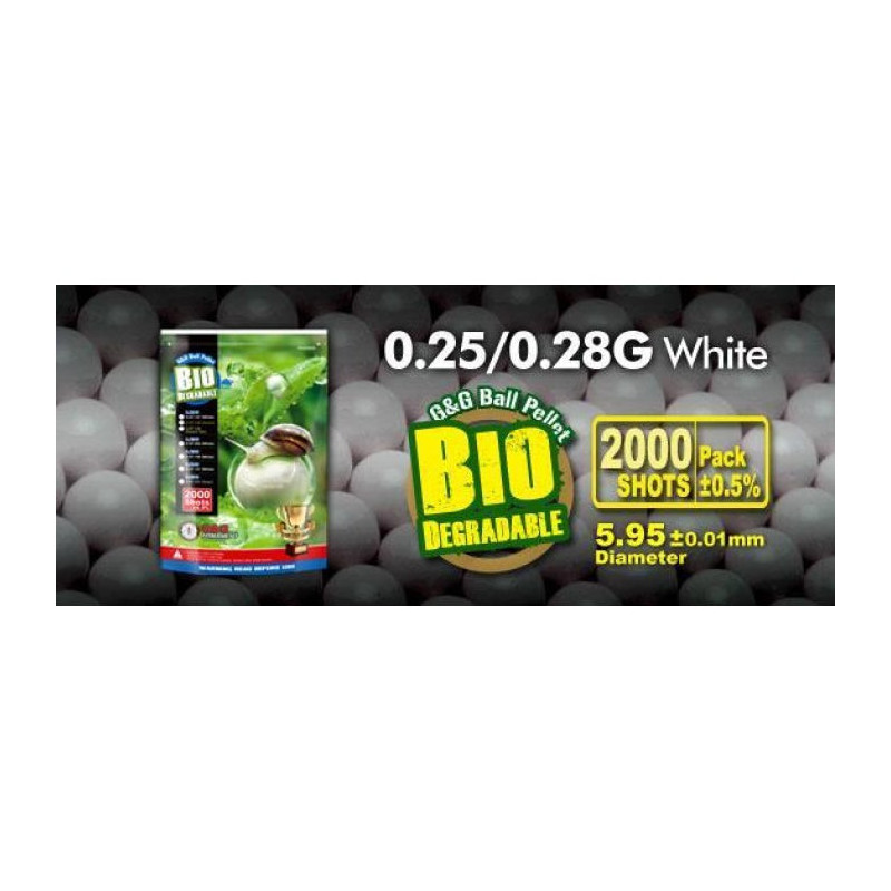 Billes Bio G&G Armament Blanches X2000 - 0.28G