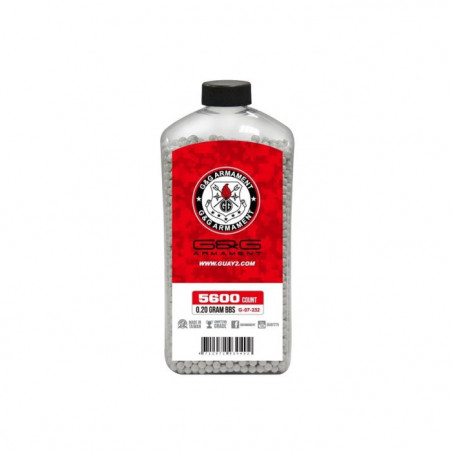 Billes G&G Armament Perfect Blanches en Bouteille X5600 / 0.20G