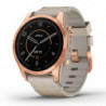 Montre GPS Garmin Fenix 7 Sapphire Solar titane rose gold - bracelet beige
