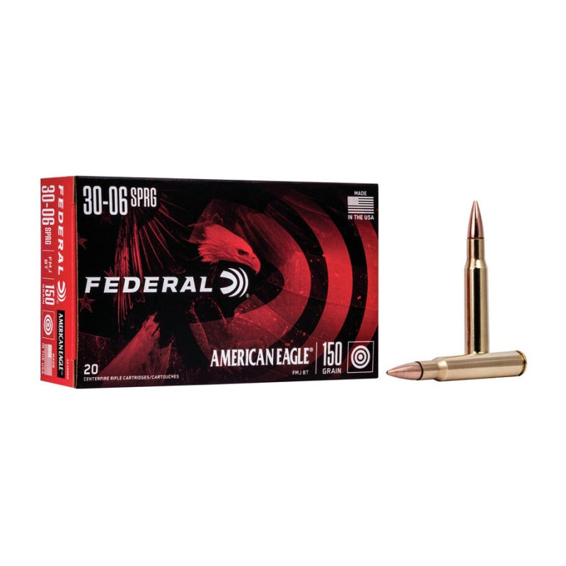 Balles Federal Full Metal Jacket Boat-Tail - Cal.30-06 Sprg