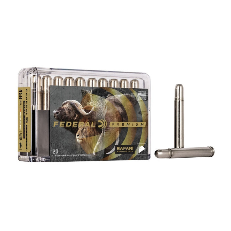Balles Federal Trophy Bonded Bear Claw Cape-Shok - Cal.458 Lott