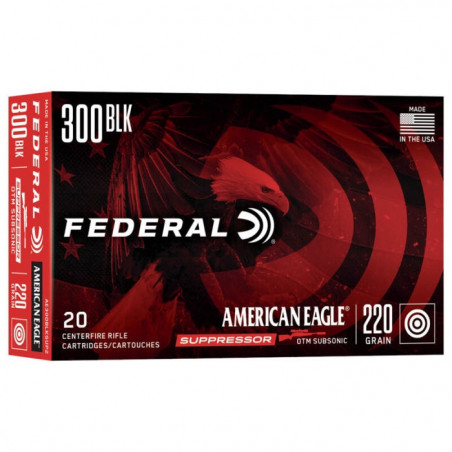 Balles Federal Open Tip Match OTM-Subsonic- Cal. 300 BLK