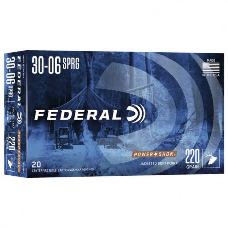 Balles Federal Soft Point RN Power-Shok - Cal. 30-06 Springfield