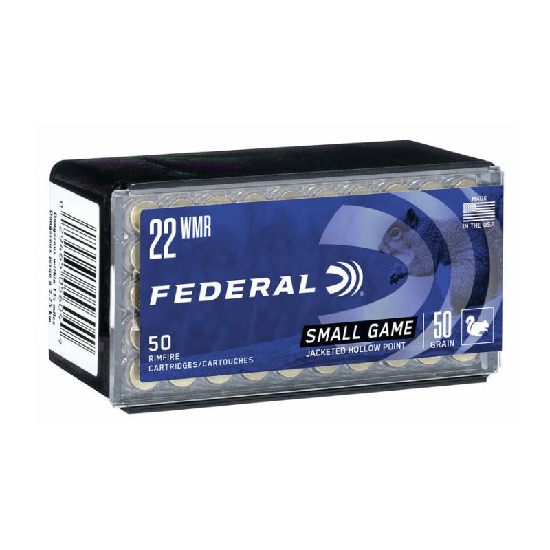 Balles Federal HP cuivree - Cal. 22 WM