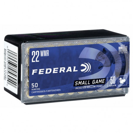 Balles Federal HP cuivree - Cal. 22 WM
