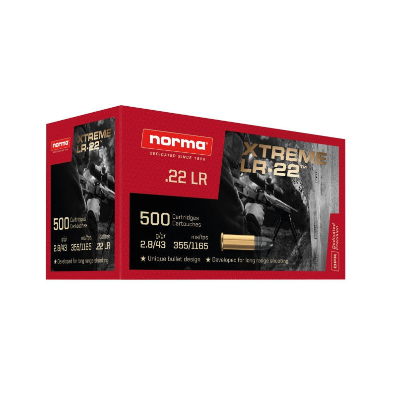Balles Norma RIMF CTG Xtreme - Cal. 22 LR