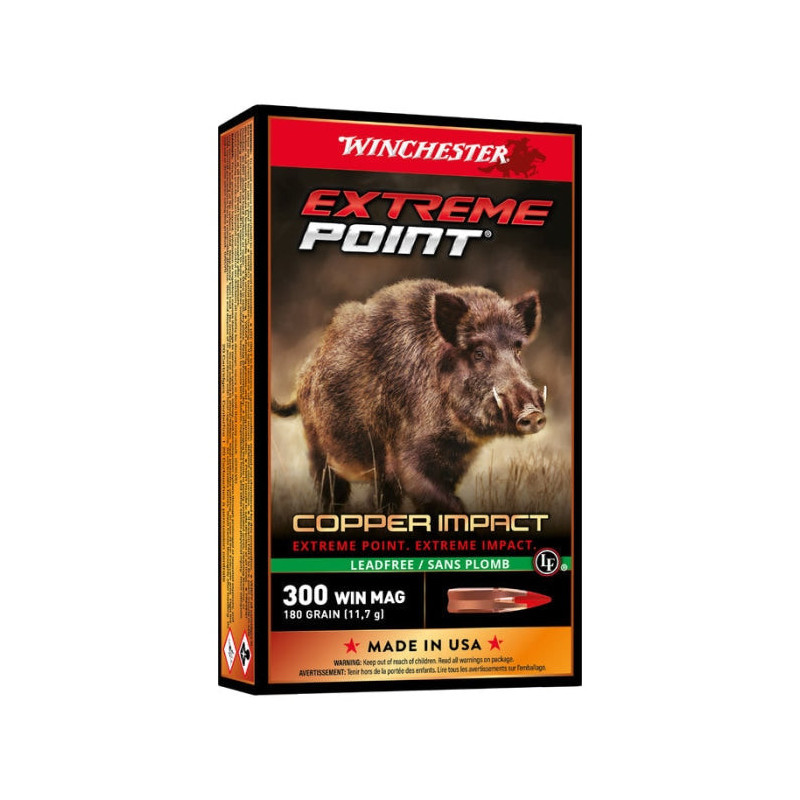 Balles Winchester Extreme Point Lead Free - Cal. 300 WM - Par 20