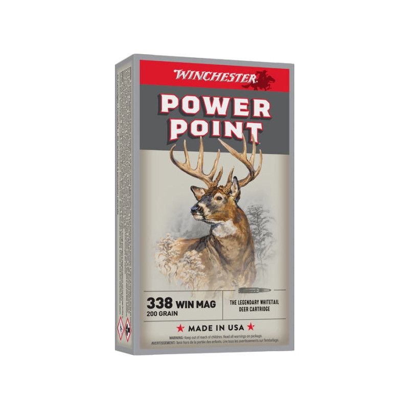 Balles Winchester Power Point - Cal. 338 WM - Par 20
