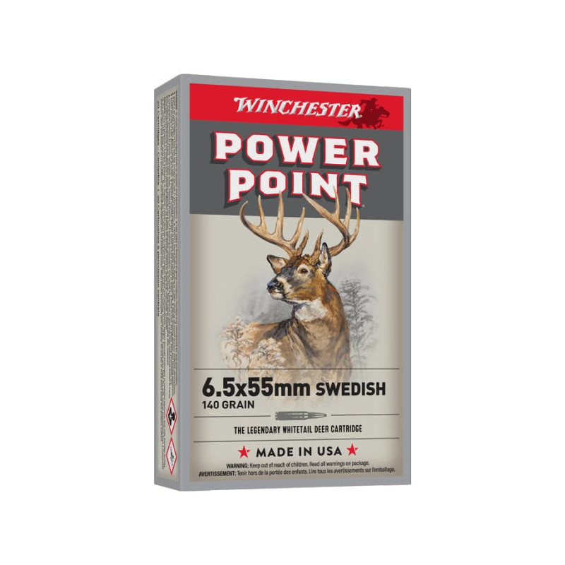 Balles Winchester Power Point - Cal. 6.5X55Swd - Par 20