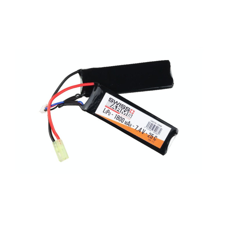 Batterie 2 sticks LIPO Swiss Arms Mini Tamyia