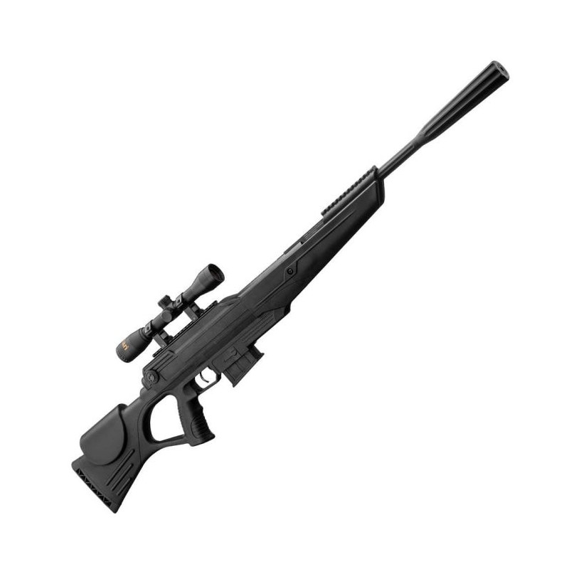 Carabine à plomb Beeman Quiet Tek synthétique avec lunette 4x32 - Cal. 4,5