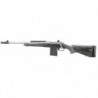 Carabine à verrou Ruger KM77-LG Inox avec cache flamme Gaucher - Cal. 308 Win