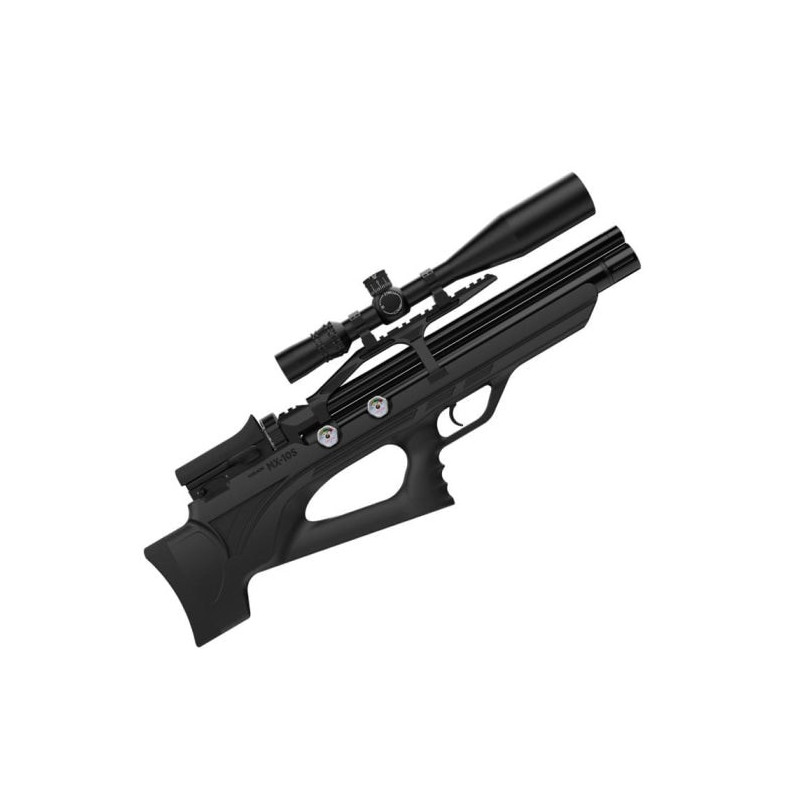 Carabine PCP Aselkon Mx10-S Régulateur Jet Black 19J - Cal. 5.5