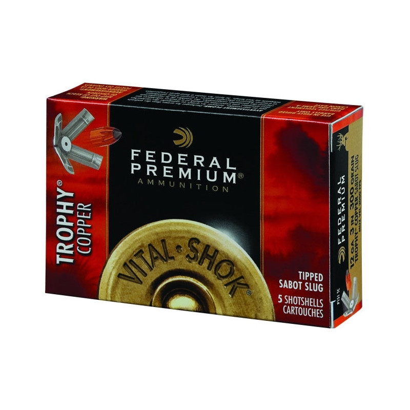 Cartouche de chasse Federal Slug Trophy Copper - Cal 20/70