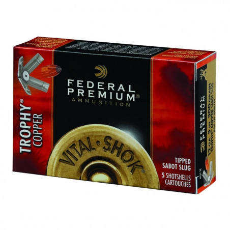 Cartouche de chasse Federal Slug Trophy Copper - Cal 20/70