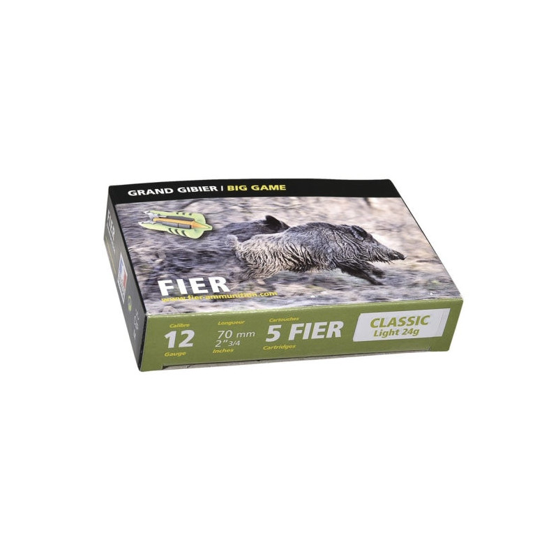 Cartouche Fier à balles Classic light 24g - Cal. 12/70