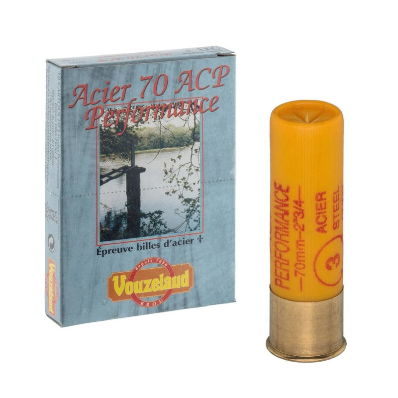 Cartouche Vouzelaud Acier 70 Acp haute performance - Cal. 20/70