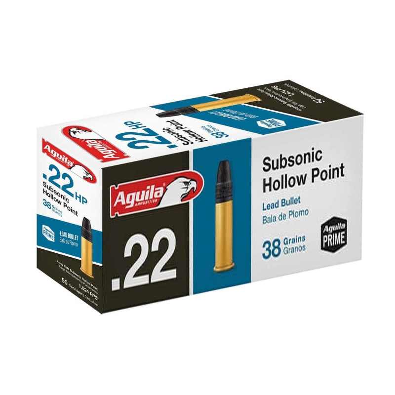 Cartouches 22 LR Aguila Subsonic Hollow Point