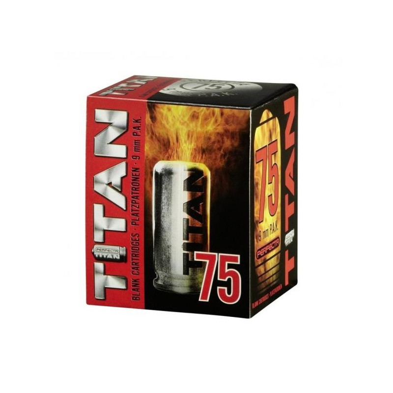 Cartouches à blanc Titan Perfecta - Cal. 9 mm PAK