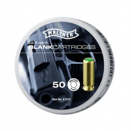 Cartouches à blanc Walther - Cal. 8mm pak - Par 50