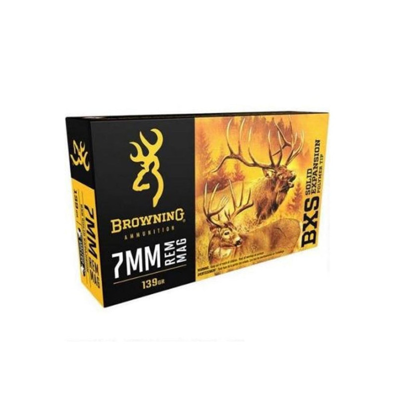 Cartouches Browning BXS 139 gr - Cal. 7 mm REM