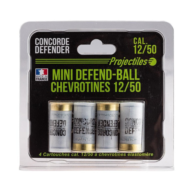 Cartouches Concorde Defender Mini Defend-Ball chevrotines élastomère - Cal. 12/50