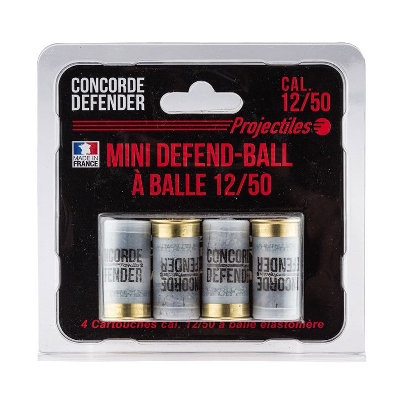 Cartouches Concorde Defender Mini Defend-Ball élastomère bior - Cal. 12/50