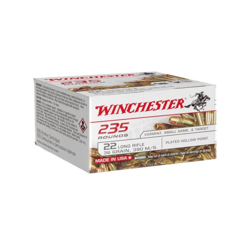 Cartouches Winchester Super-X 36 gr LHP Copper Plated - Cal. 22LR