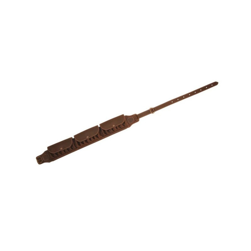 Cartouchière cuir vieilli Fuzyon 21 tubes rabats - Cal. 12