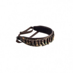 Cartouchière Januel pour fusil camo feuillage - Cal. 12