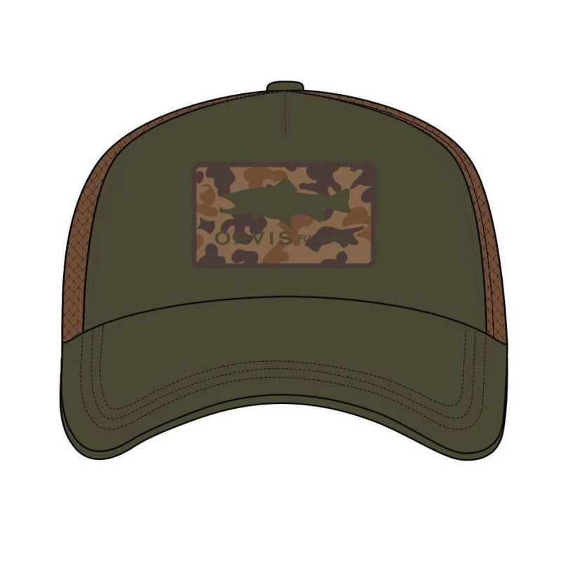 Casquette Orvis Camo Trout Outline Trucker