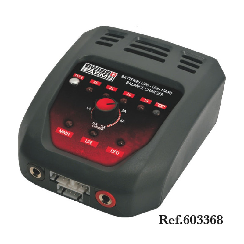 Chargeur de batterie Swiss Arms pour NiMH, LiPo et LiFe /C80