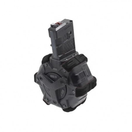 Chargeur Gaz Adaptative Drum pour M4 GBBR WE 350 billes