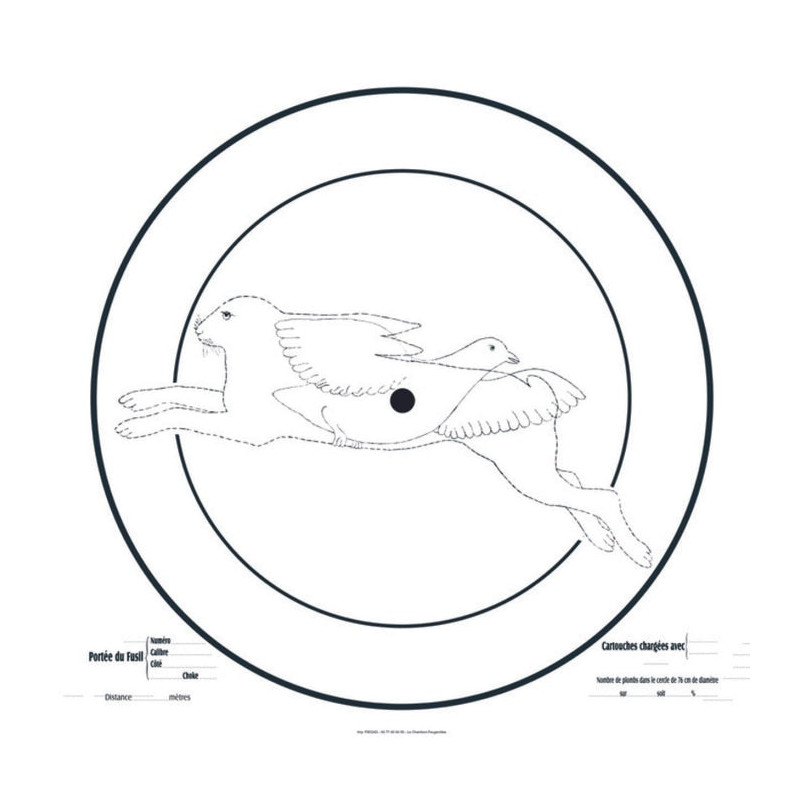Cible d'Essai pour Fusil COURT 90x90