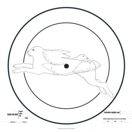 Cible d'Essai pour Fusil COURT 90x90